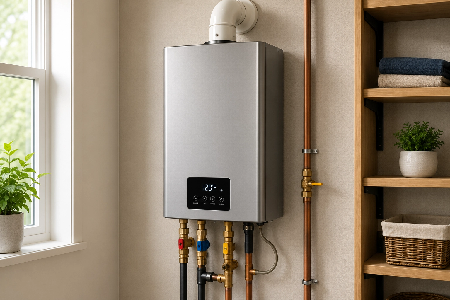 Tankless water heater installation